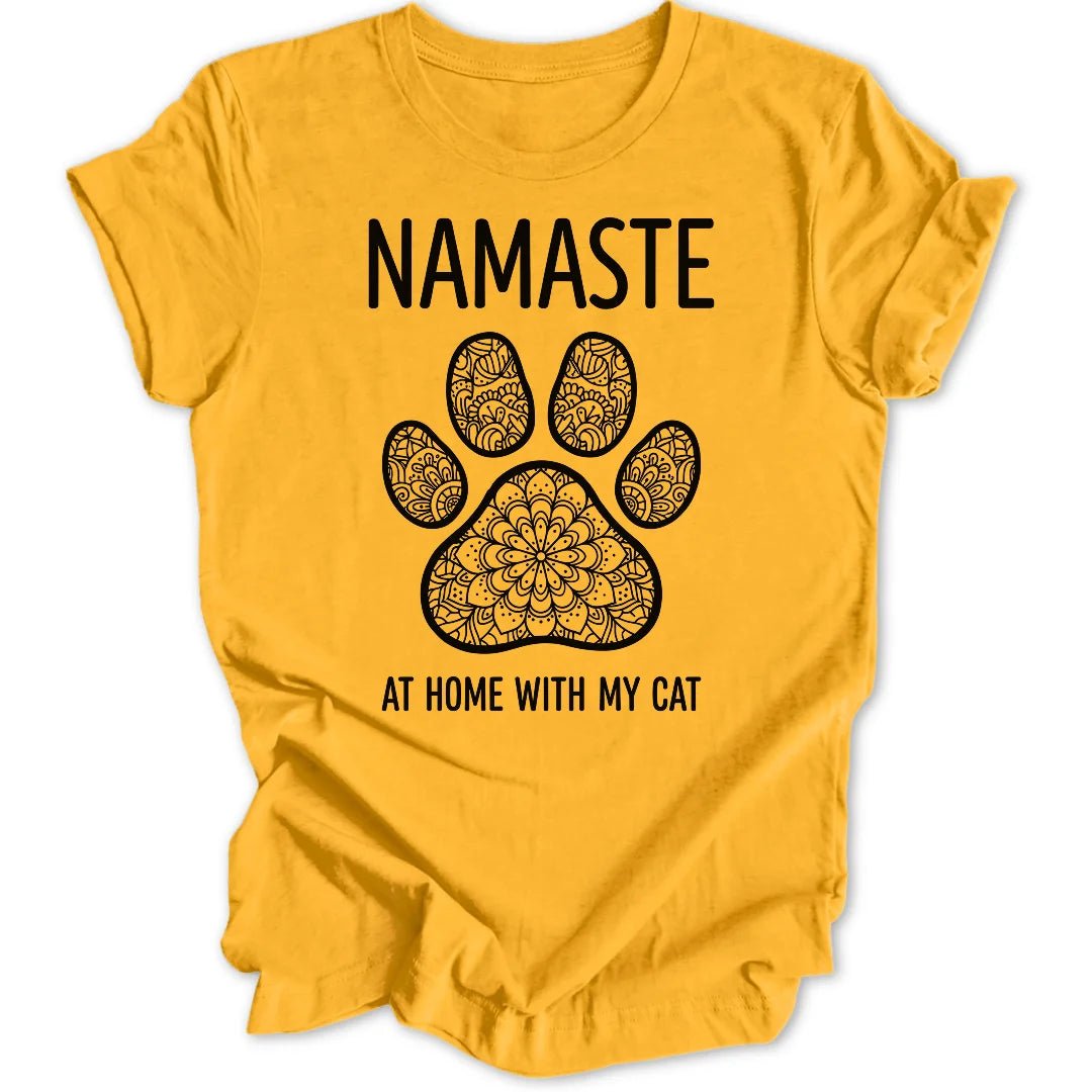 Namaste with Cat Unisex T-Shirt - Wild Spirit