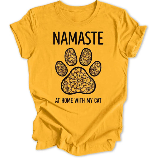 Namaste with Cat Unisex T-Shirt - Wild Spirit
