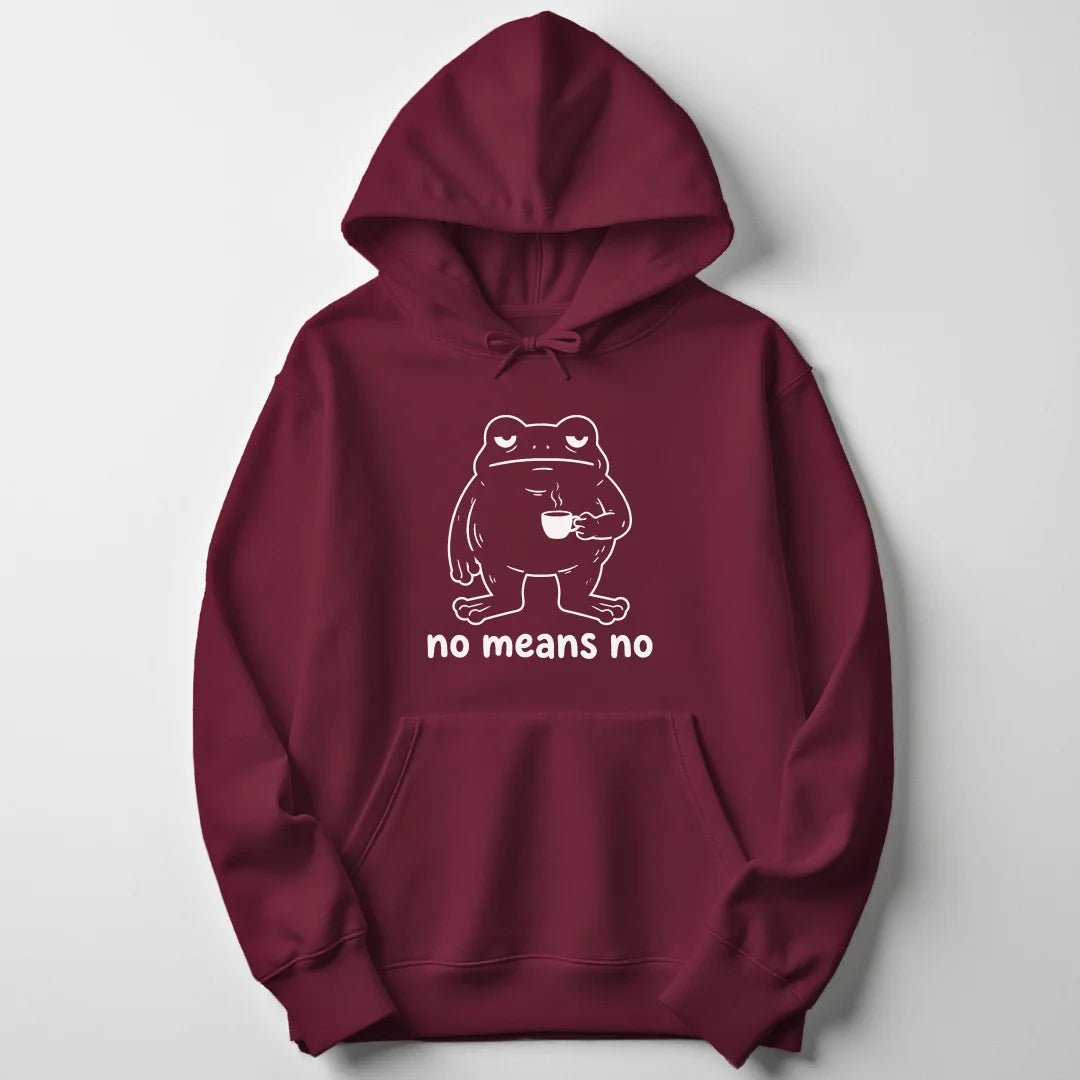 No Means No Frog Unisex Hoodie - Wild Spirit