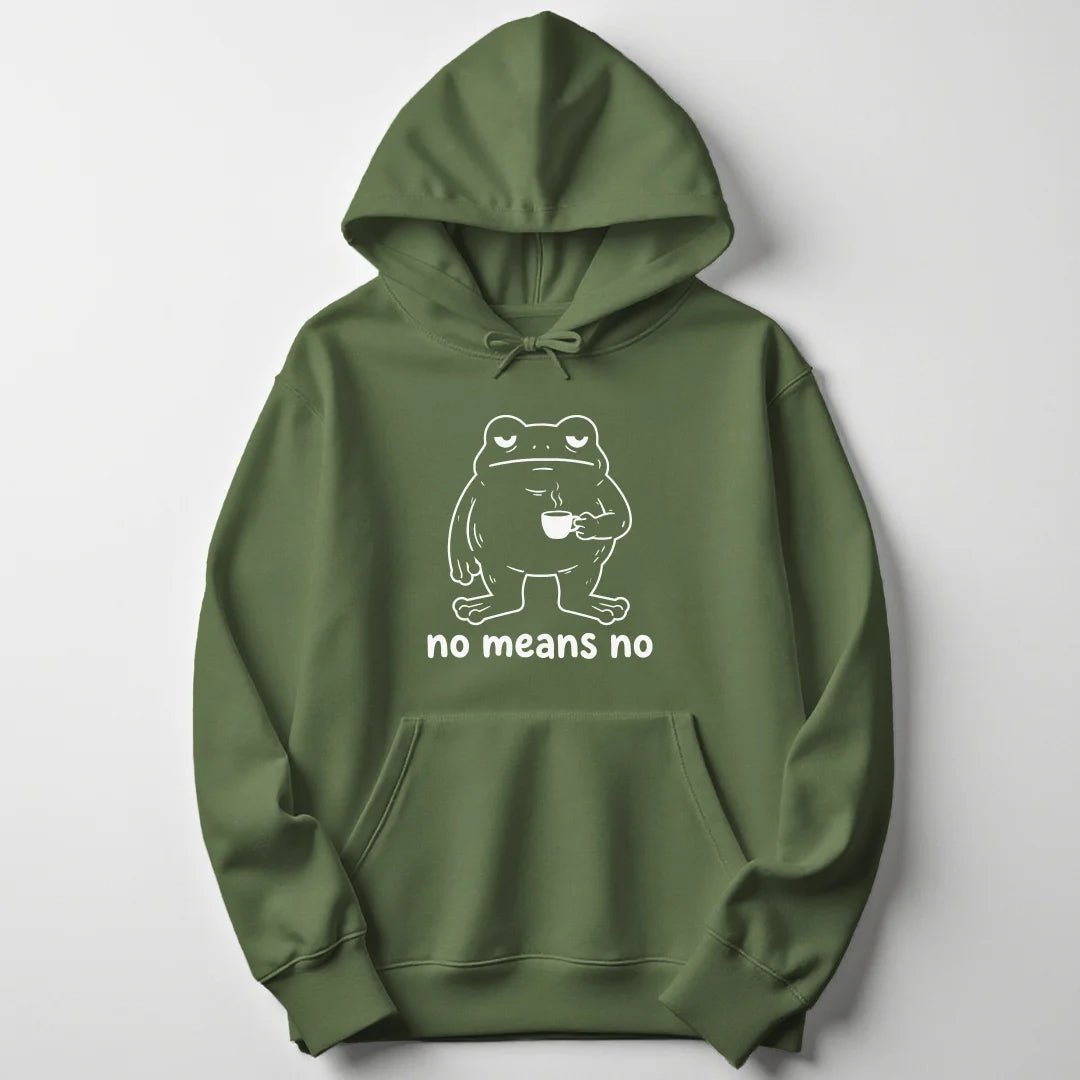 No Means No Frog Unisex Hoodie - Wild Spirit