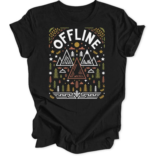 Offline Boho T-Shirt T-Shirt Schwarz / S