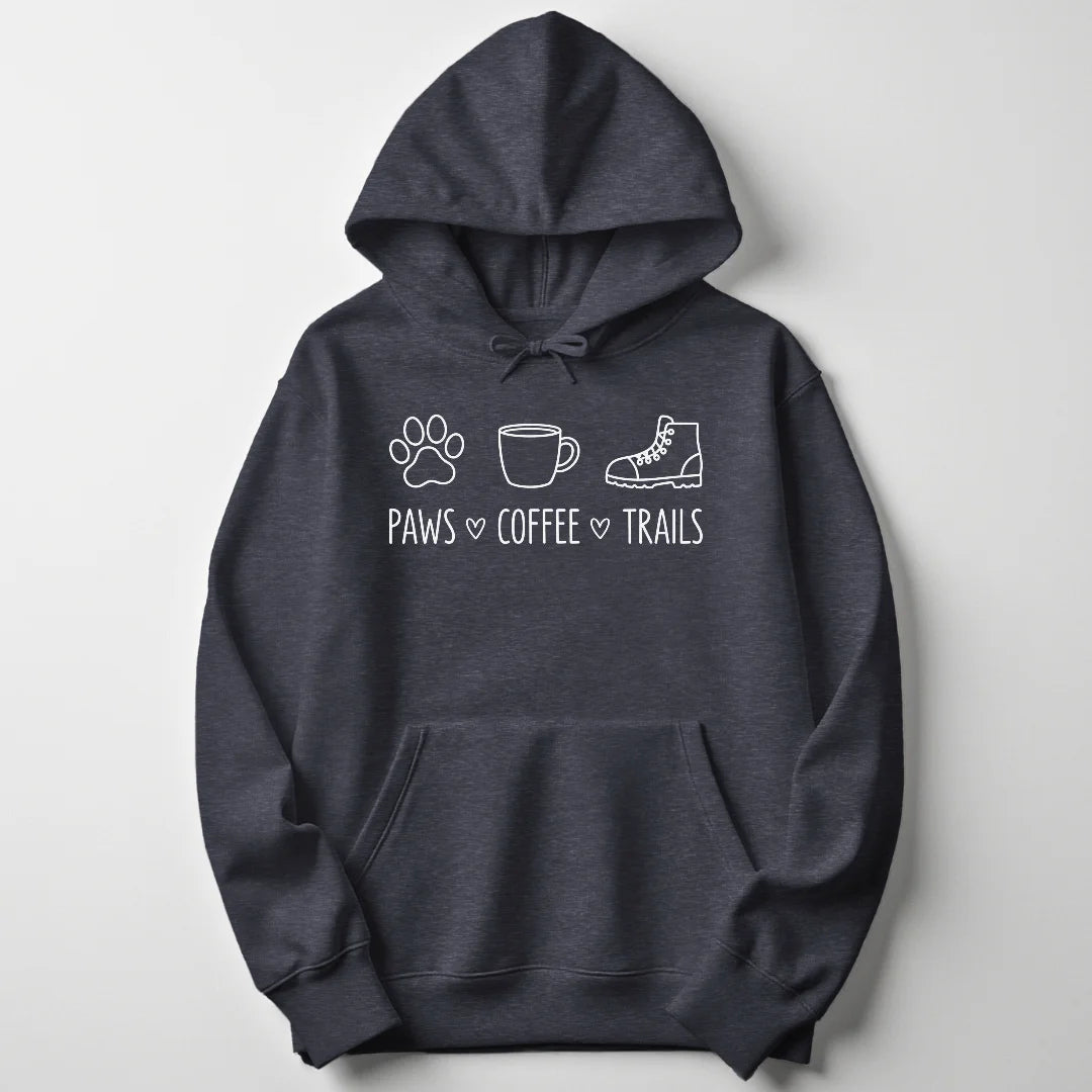 Paws Coffee Trails Unisex Hoodie - Wild Spirit