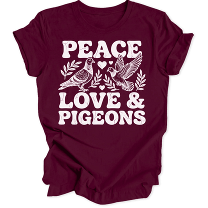 Peace, Love & Pigeons Unisex T-Shirt - Wild Spirit