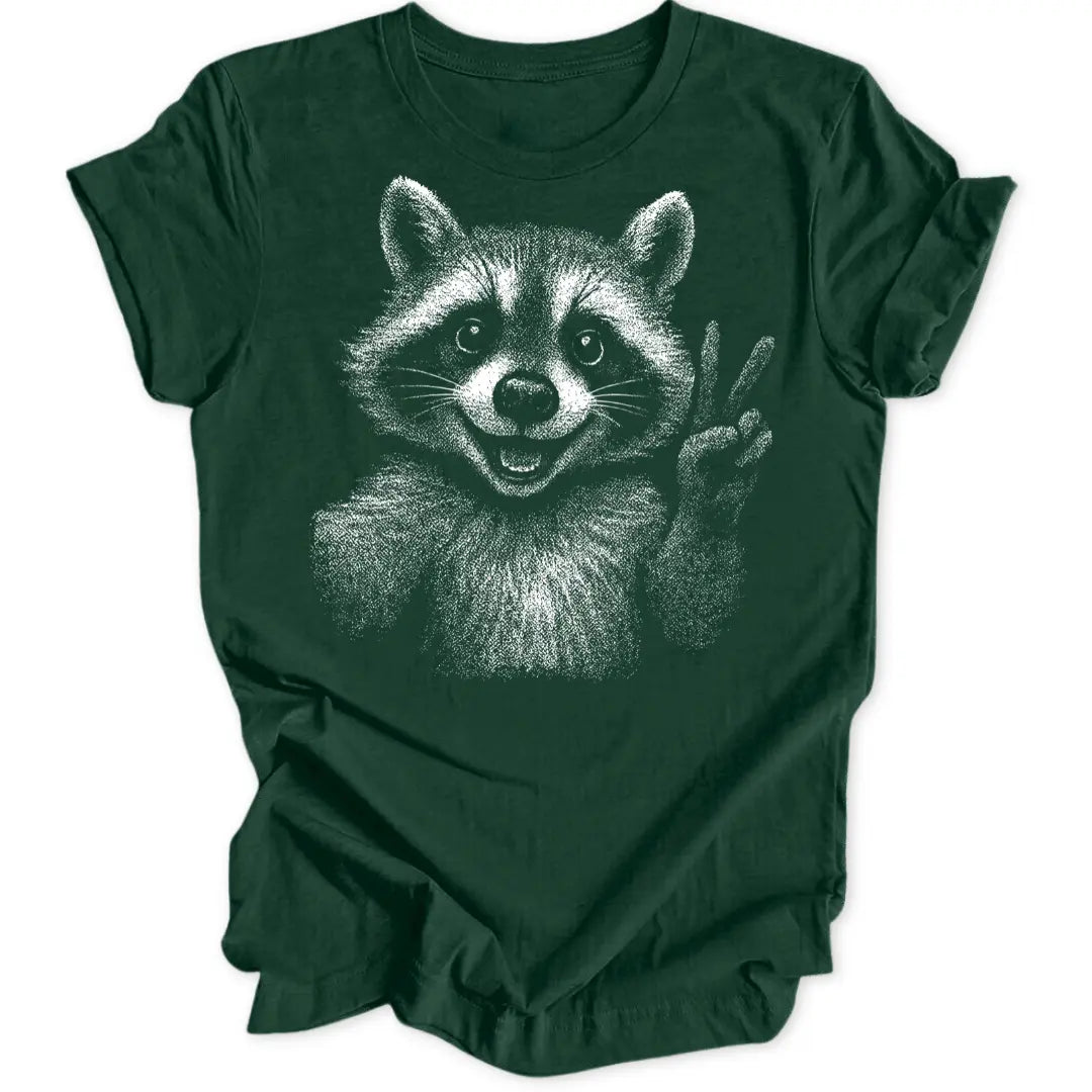 Peace Raccoon Unisex T-Shirt - Wild Spirit