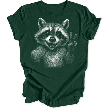 Peace Raccoon Unisex T-Shirt - Wild Spirit
