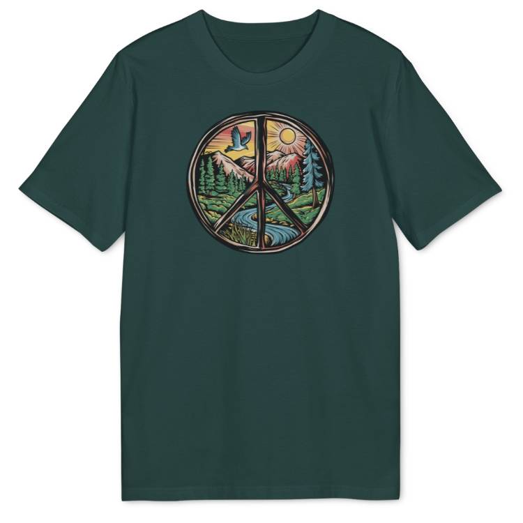 Peace Sign Landscape Bio T-Shirt - Wild Spirit