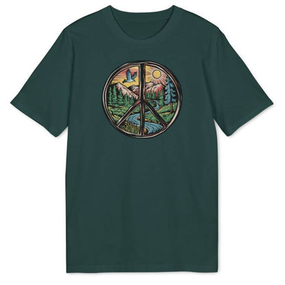 Peace Sign Landscape Bio T-Shirt - Wild Spirit