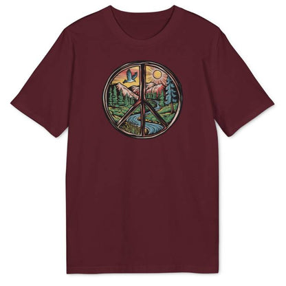 Peace Sign Landscape Bio T-Shirt - Wild Spirit