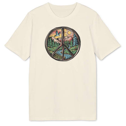 Peace Sign Landscape Bio T-Shirt - Wild Spirit