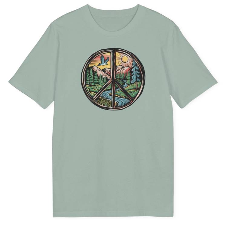 Peace Sign Landscape Bio T-Shirt - Wild Spirit