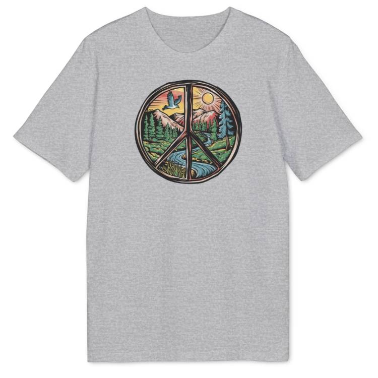 Peace Sign Landscape Bio T-Shirt - Wild Spirit