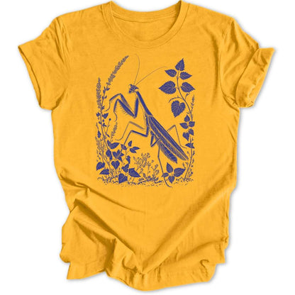 Praying Mantis Unisex T-Shirt T-Shirt Gold / S