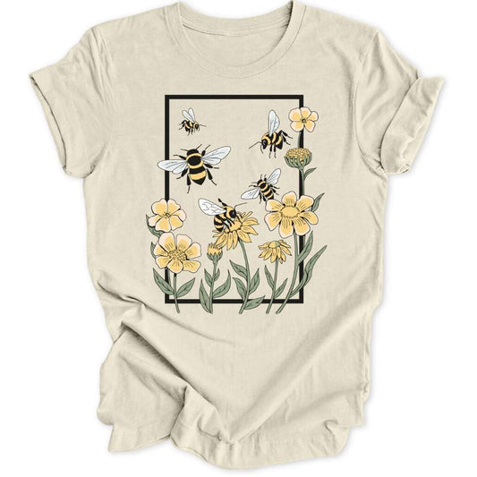 Rectangle Bees T-Shirt T-Shirt Natur / S