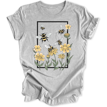 Rectangle Bees T-Shirt T-Shirt Sport Grey / S
