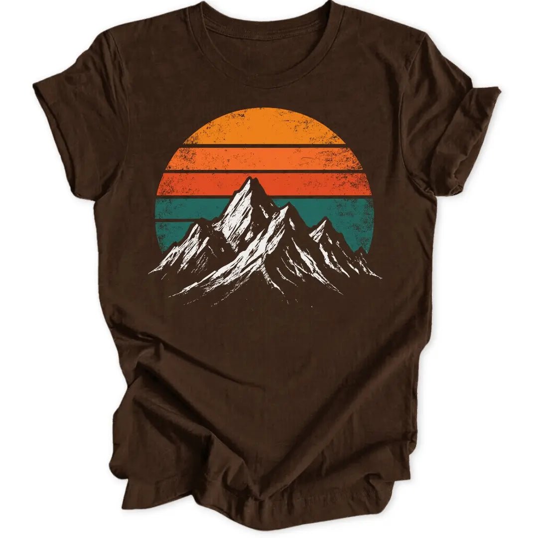 Retro Mountain Sunset Unisex T-Shirt - Wild Spirit