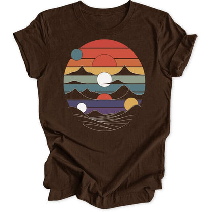 Retro View Unisex T-Shirt T-Shirt Braun / S