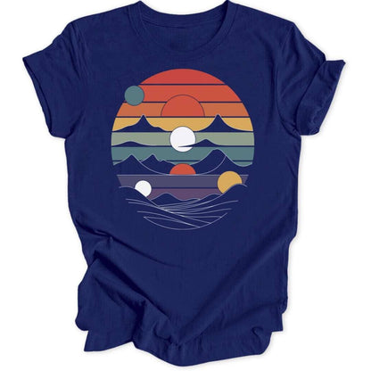 Retro View Unisex T-Shirt T-Shirt Navy / S