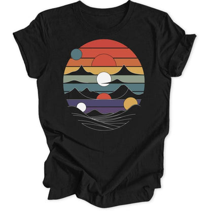 Retro View Unisex T-Shirt T-Shirt Schwarz / S
