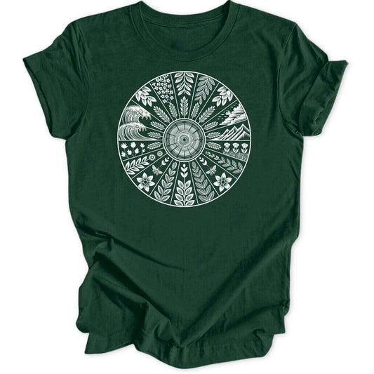 Seasonal Mandala T-Shirt T-Shirt Waldgrün / S