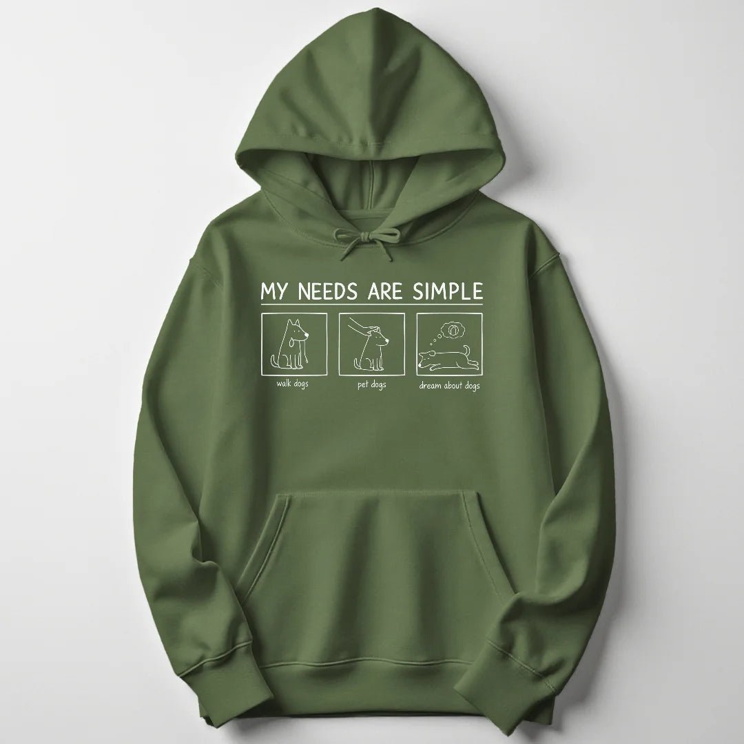 Simple Needs Dogs Unisex Hoodie - Wild Spirit