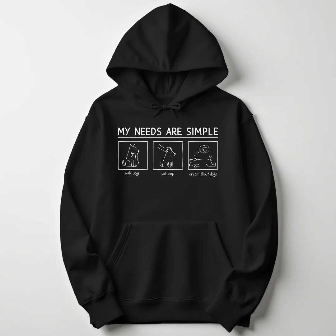 Simple Needs Dogs Unisex Hoodie - Wild Spirit