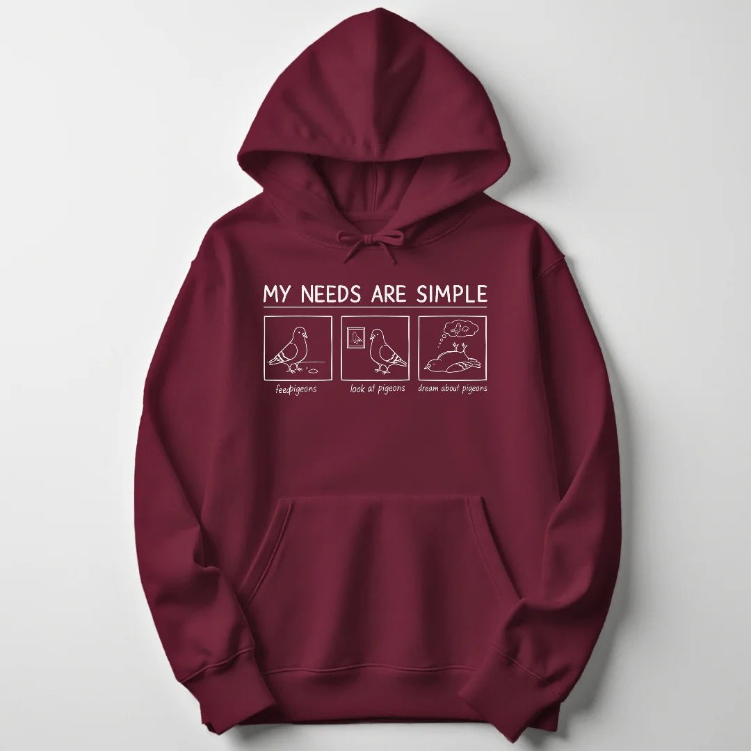 Simple Needs Pigeons Unisex Hoodie - Wild Spirit