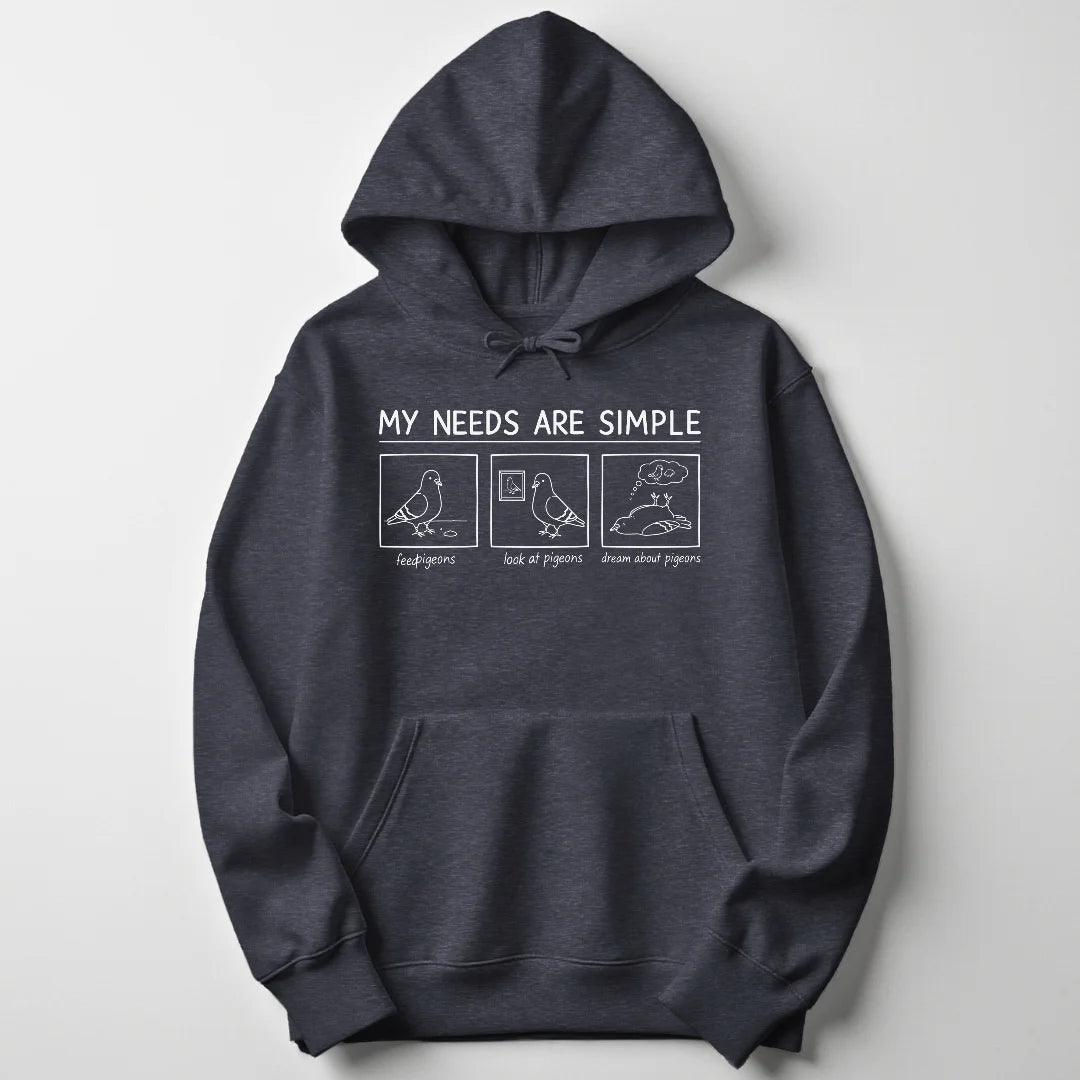 Simple Needs Pigeons Unisex Hoodie - Wild Spirit
