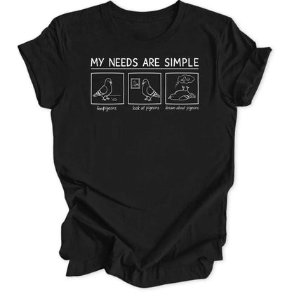 Simple Needs Pigeons Unisex T-Shirt - Wild Spirit