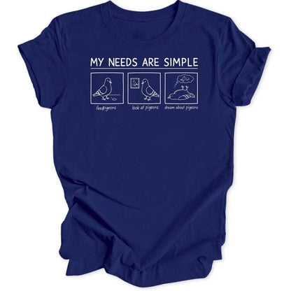 Simple Needs Pigeons Unisex T-Shirt - Wild Spirit
