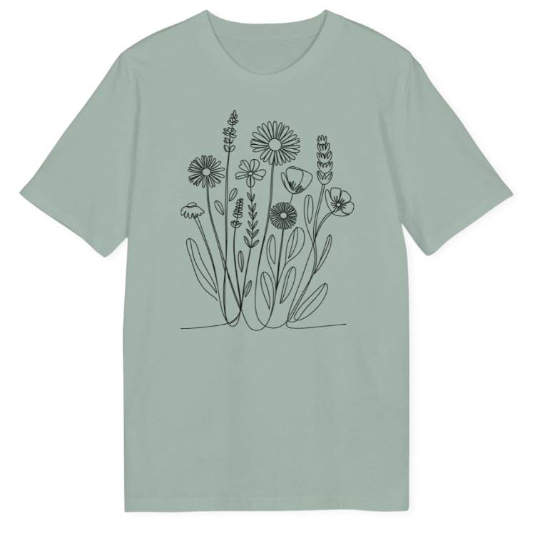 Sonniger Blumengruß Bio T-Shirt - Wild Spirit