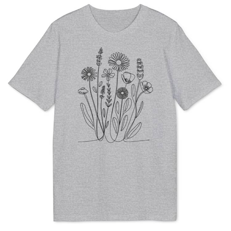 Sonniger Blumengruß Bio T-Shirt - Wild Spirit