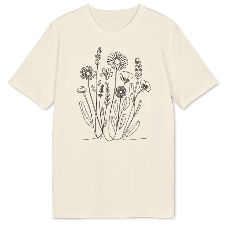 Sonniger Blumengruß Bio T-Shirt - Wild Spirit