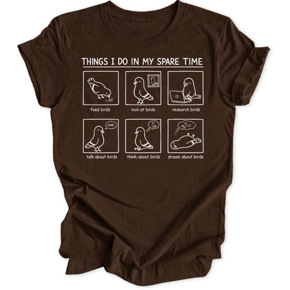 Spare Time Birds Unisex T-Shirt - Wild Spirit
