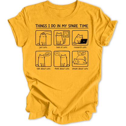Spare Time Cats Unisex T-Shirt - Wild Spirit