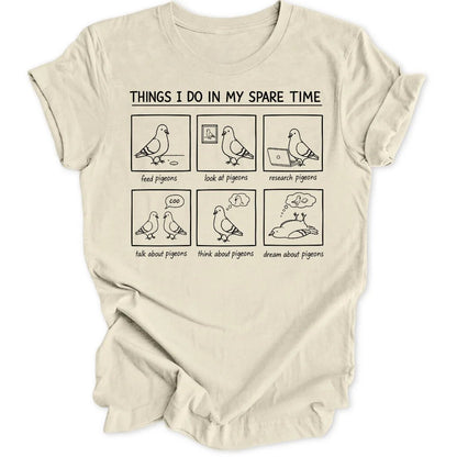 Spare Time Pigeons Unisex T-Shirt - Wild Spirit