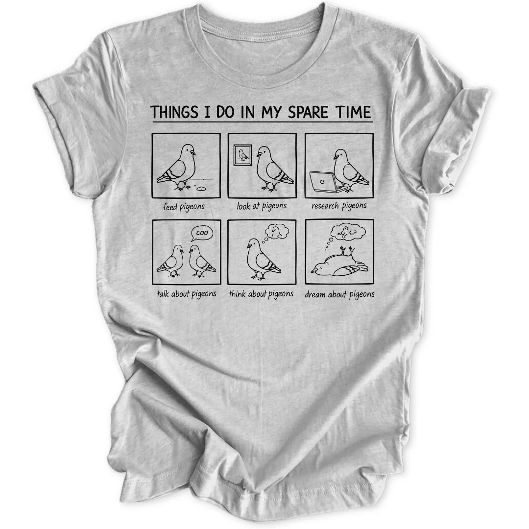 Spare Time Pigeons Unisex T-Shirt - Wild Spirit
