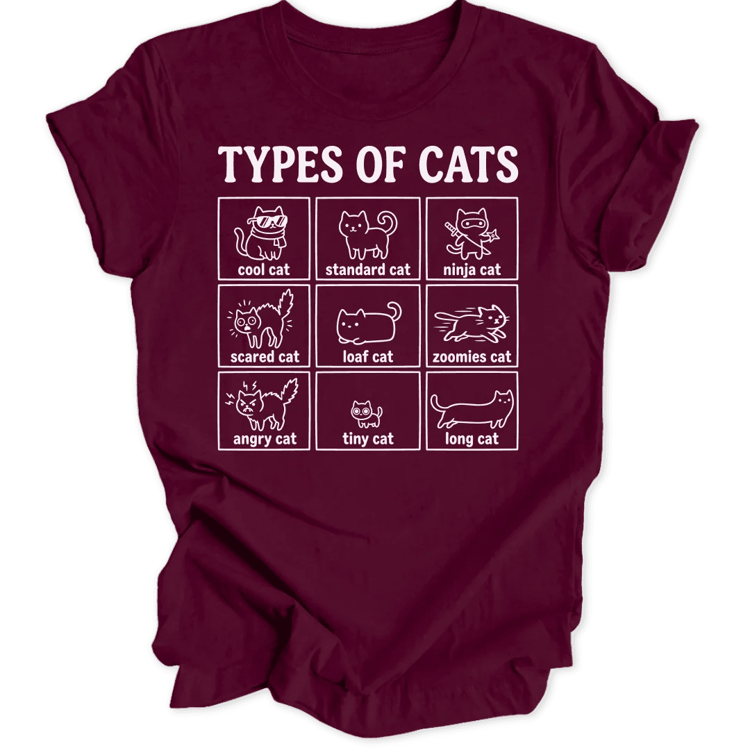 Types of Cats II Unisex T-Shirt - Wild Spirit