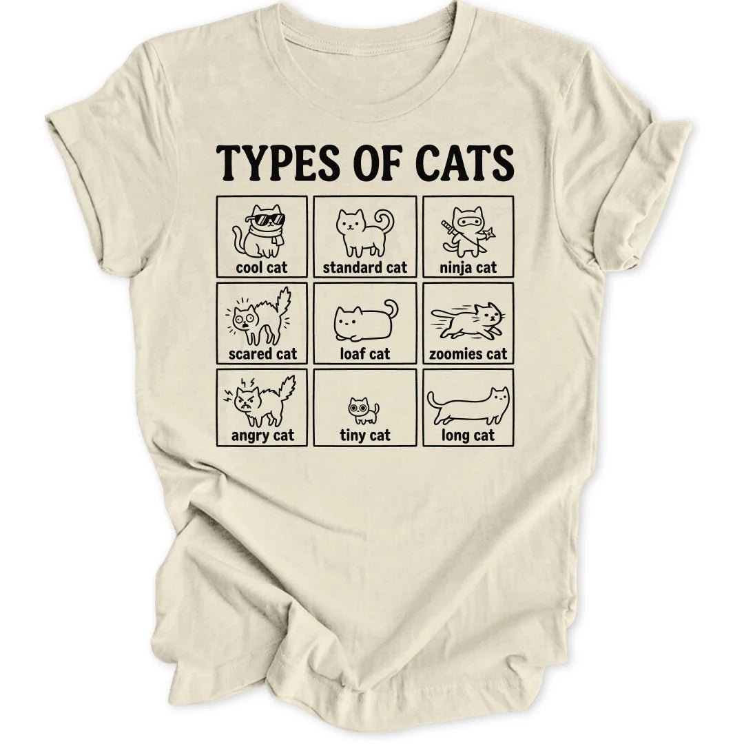Types of Cats II Unisex T-Shirt - Wild Spirit