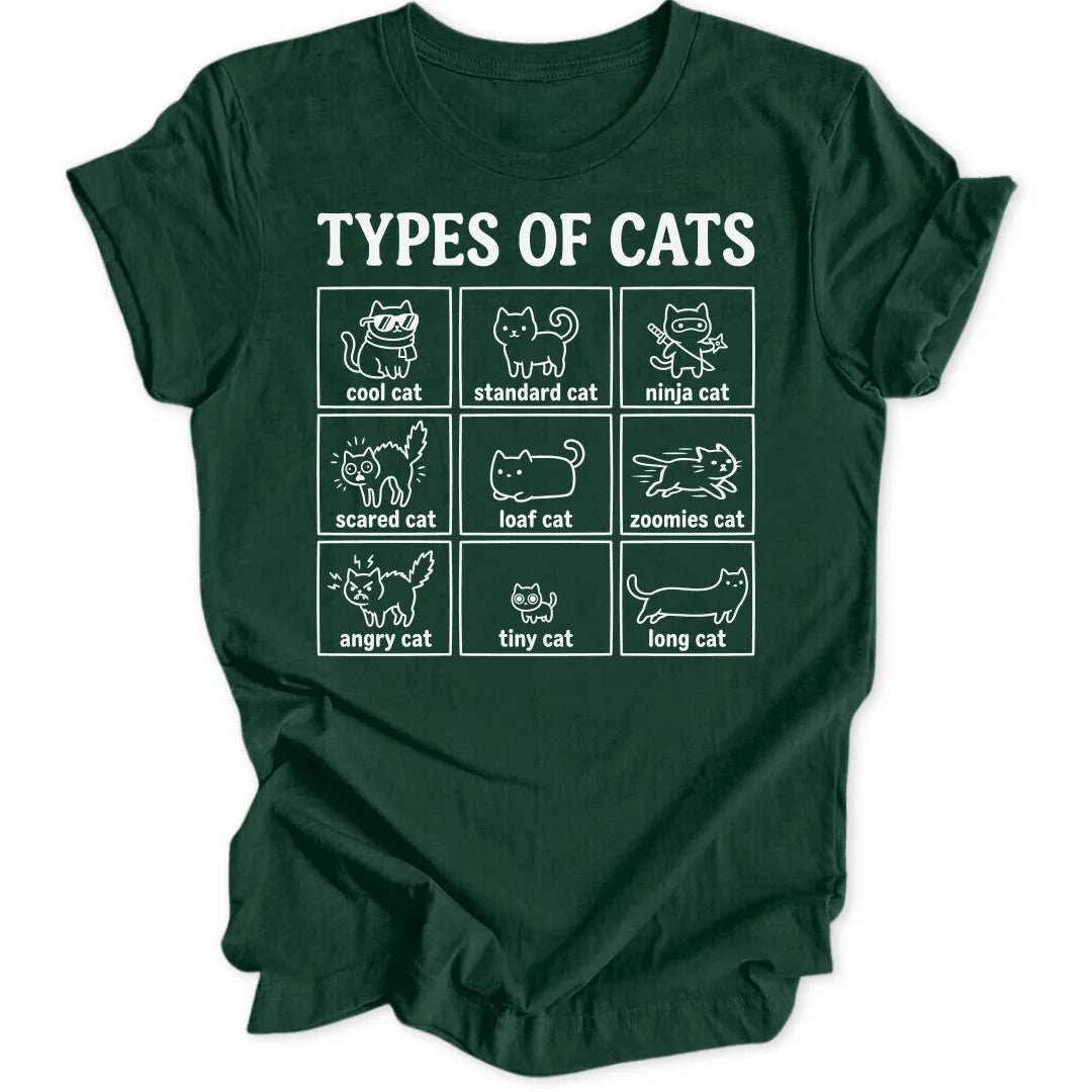 Types of Cats II Unisex T-Shirt - Wild Spirit