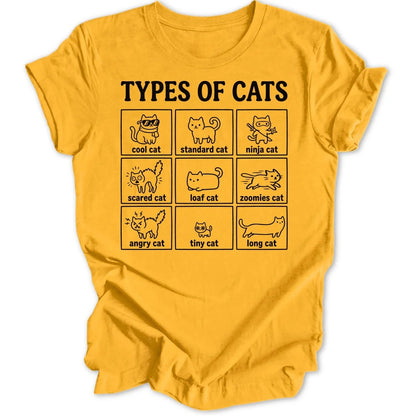 Types of Cats II Unisex T-Shirt - Wild Spirit