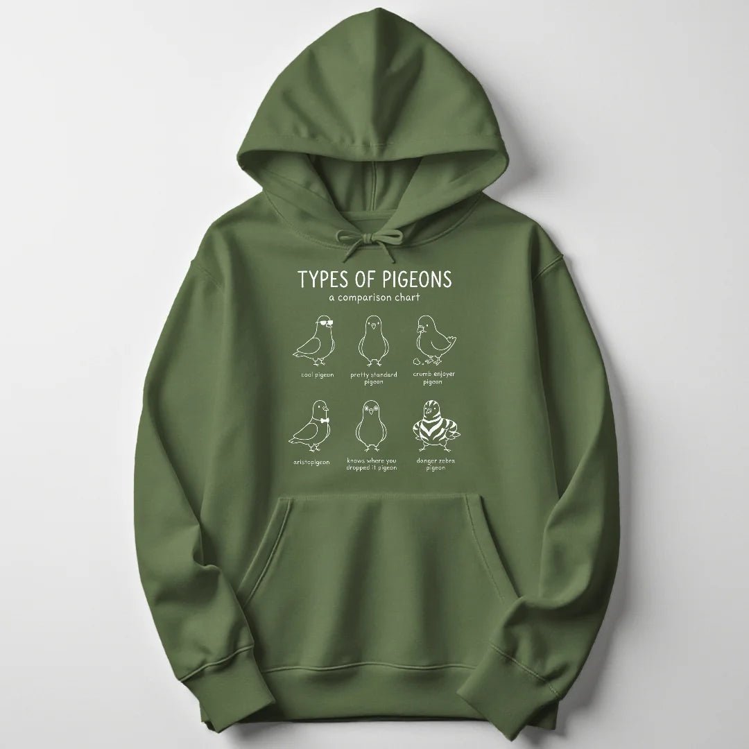 Types of Pigeons Unisex Hoodie - Wild Spirit