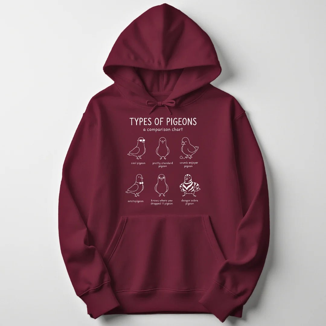 Types of Pigeons Unisex Hoodie - Wild Spirit