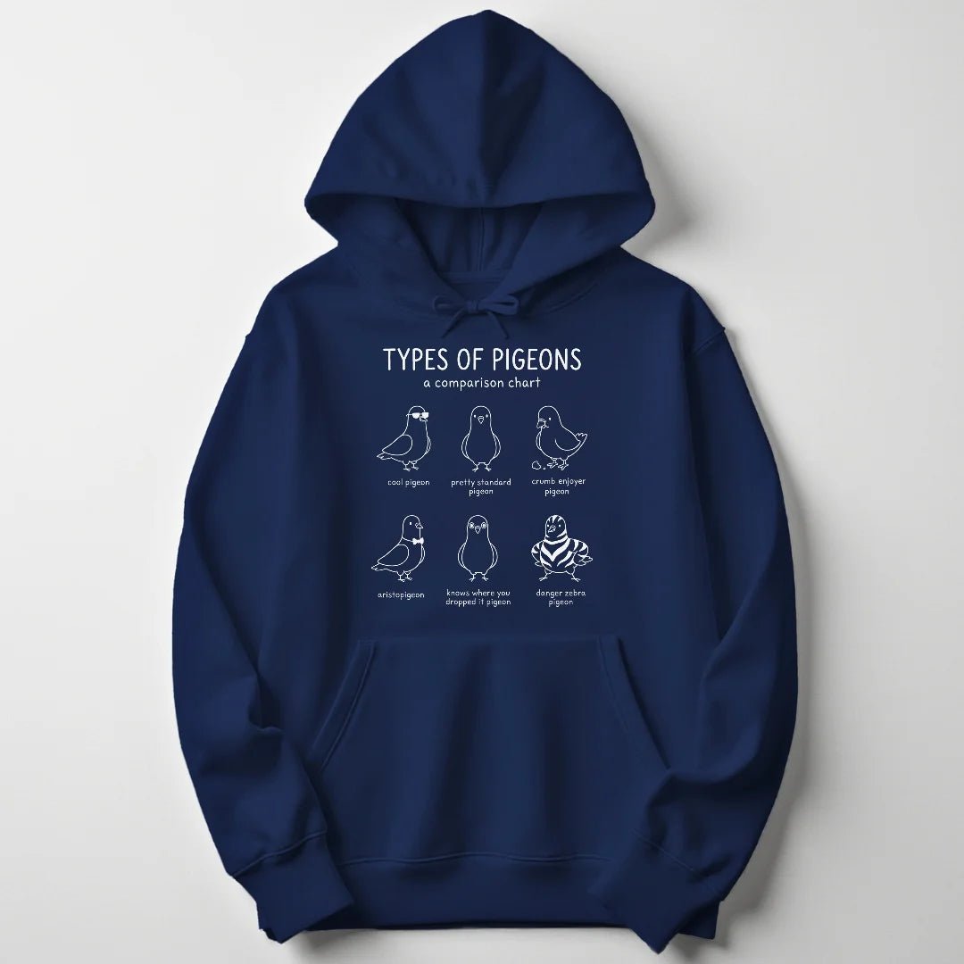 Types of Pigeons Unisex Hoodie - Wild Spirit
