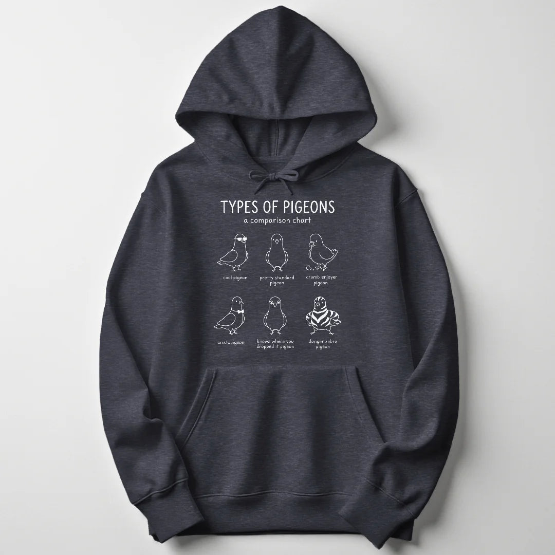 Types of Pigeons Unisex Hoodie - Wild Spirit