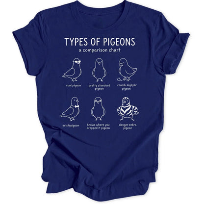 Types of Pigeons Unisex T-Shirt - Wild Spirit