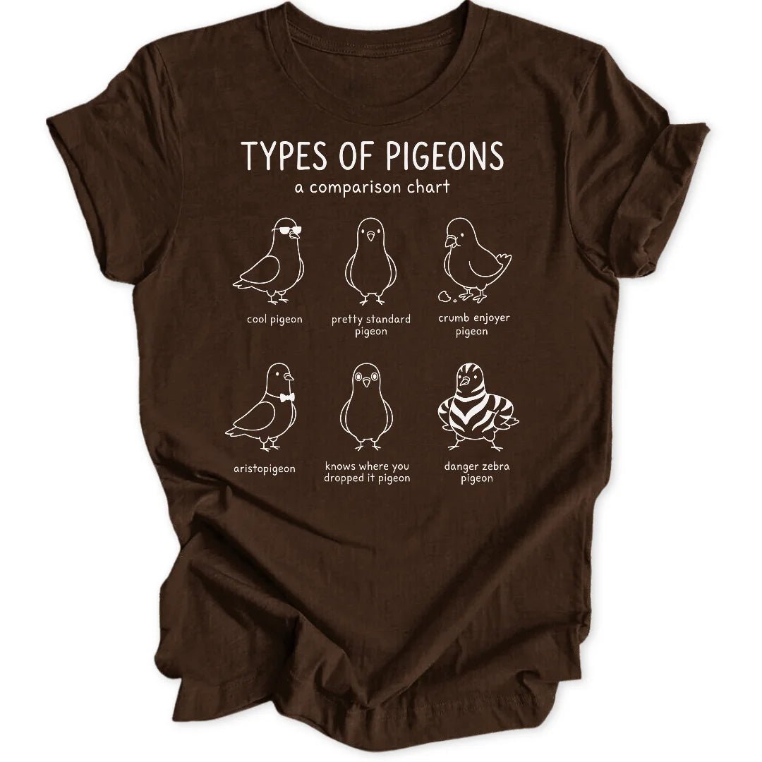Types of Pigeons Unisex T-Shirt - Wild Spirit