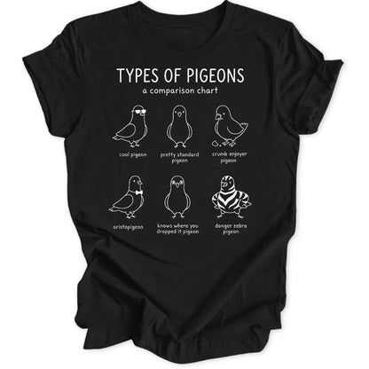 Types of Pigeons Unisex T-Shirt - Wild Spirit