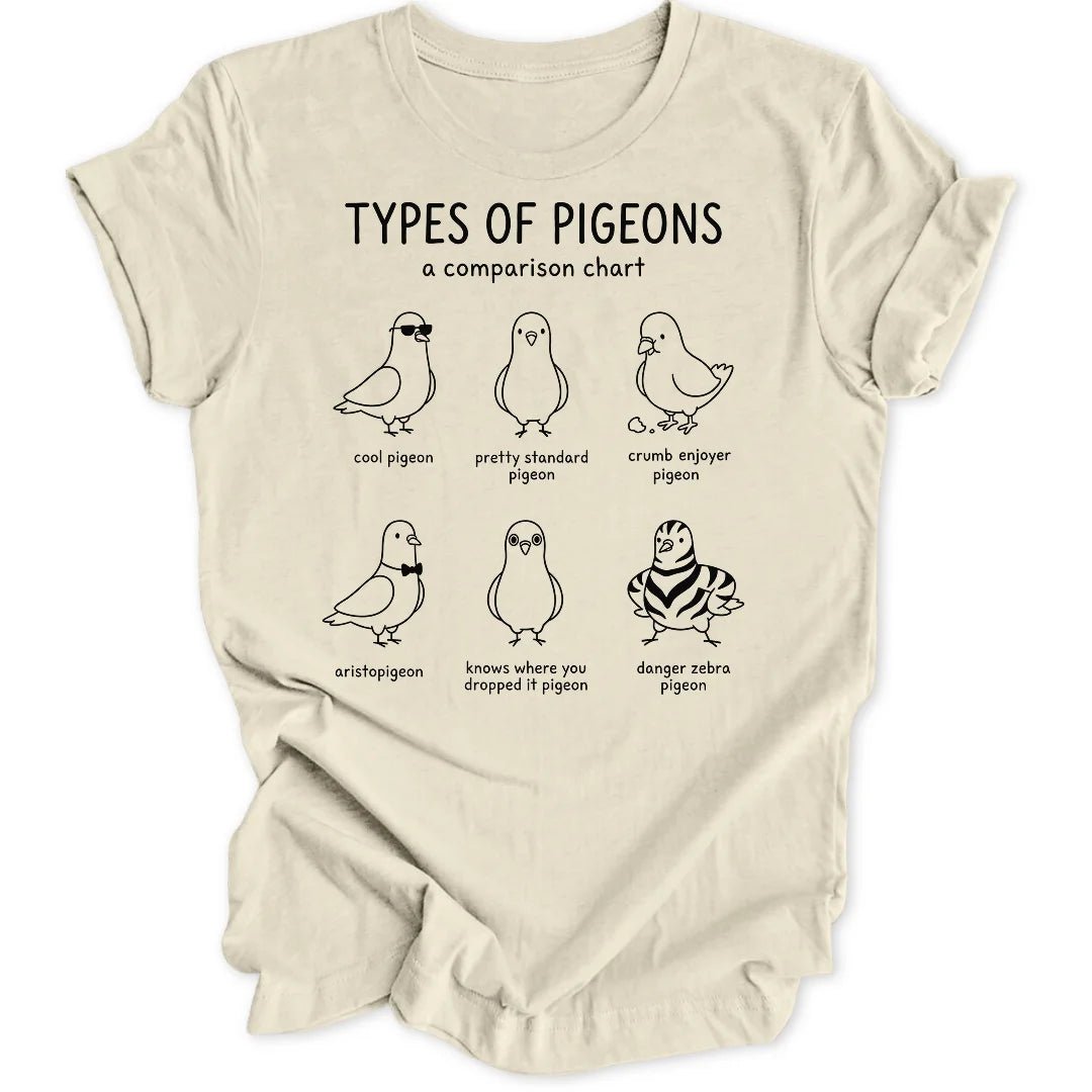 Types of Pigeons Unisex T-Shirt - Wild Spirit