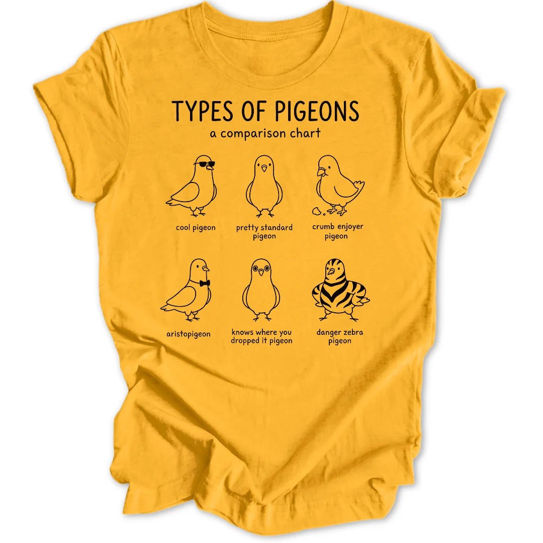 Types of Pigeons Unisex T-Shirt - Wild Spirit