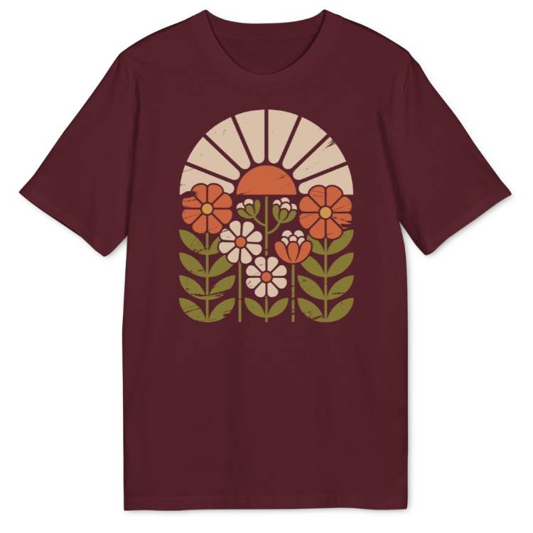 Vintage Blumen Bio T-Shirt - Wild Spirit